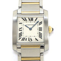 Cartier Watch Tank Francaise MM Roman Index Square Ivory Dial 18K