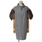 Fendi Coat 38 Stand Collar Fur