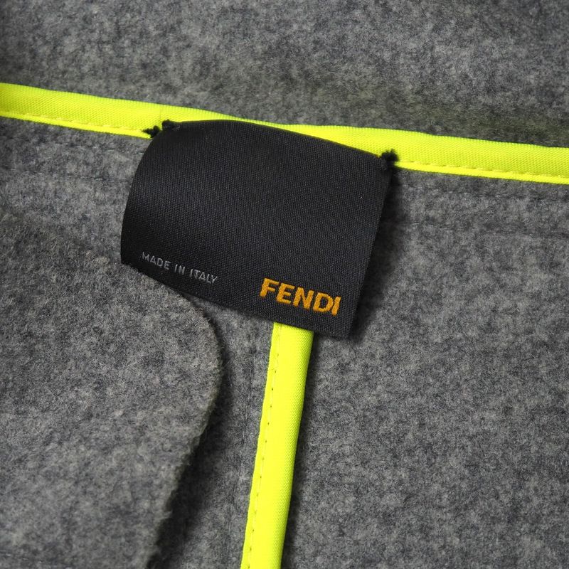 Fendi Coat 38 Stand Collar Fur