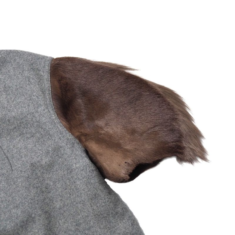 Fendi Coat 38 Stand Collar Fur