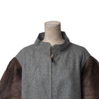 Fendi Coat 38 Stand Collar Fur