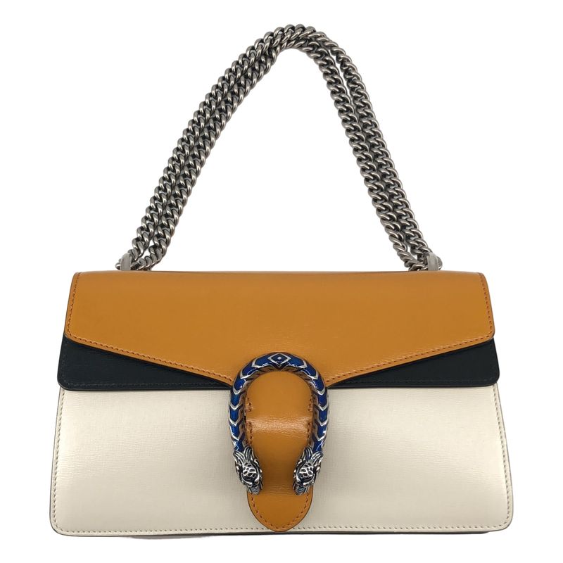 Gucci Dionysus Tricolor Chain Shoulder Bag Yellow Black White