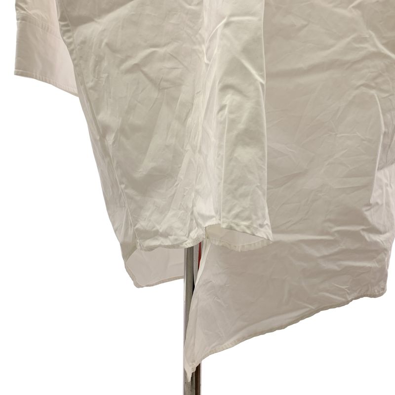 Balenciaga Cotton Asymmetric Shirt Dress 34 White