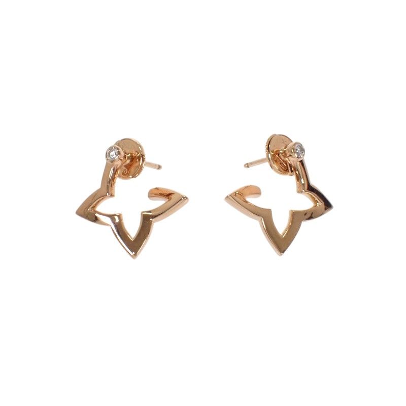 Louis Vuitton Hoop Earrings Ombre Blossom Of Pink