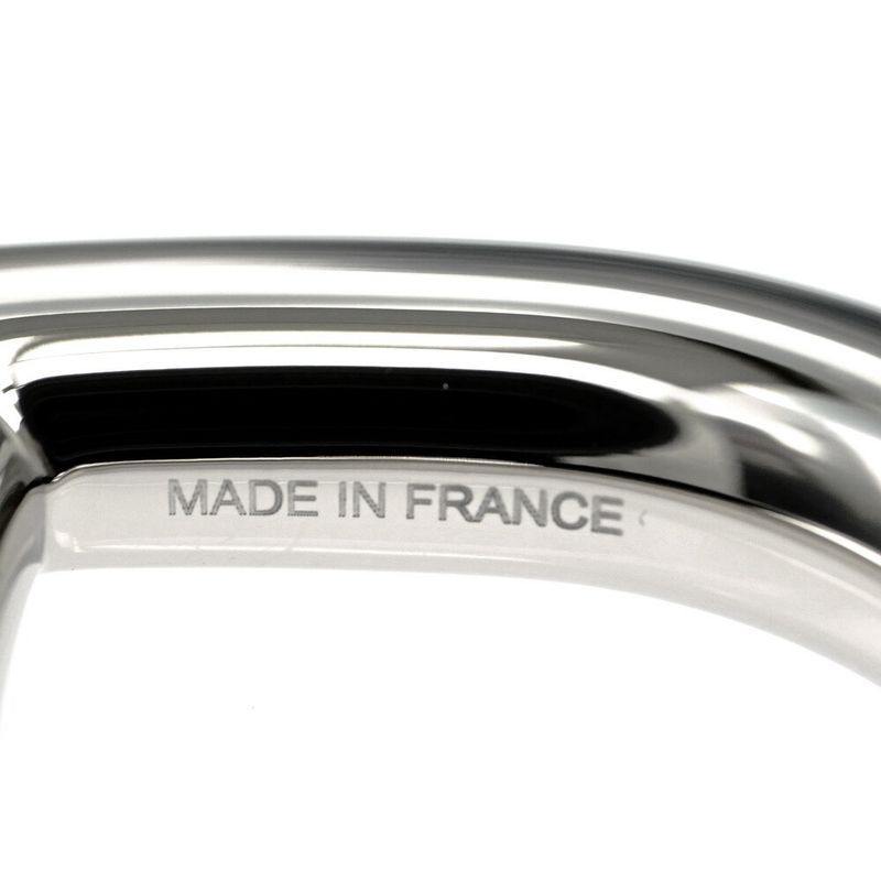 Hermes Scarf Ring Chaine D'ancre Permanent Brass Palladium Silver