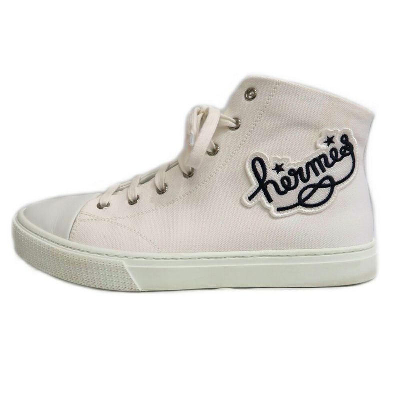 Hermes Iriko High Cut Sneakers 41 White Shoes