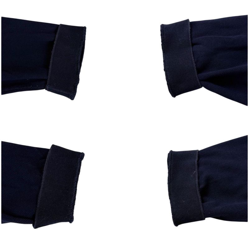 Gucci GG Embroidery 3/4 Length Polo Shirt S Navy Blue