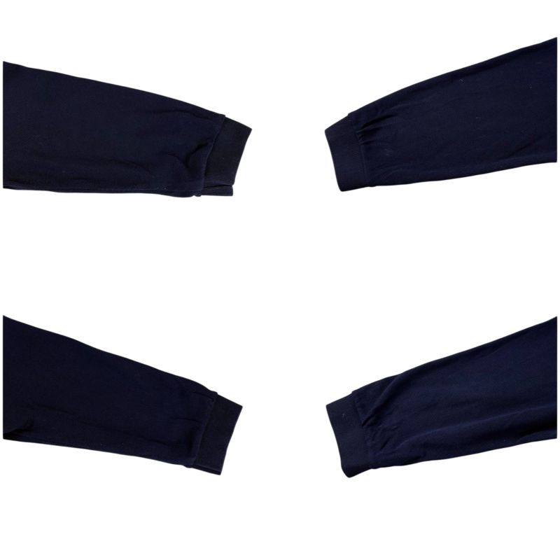 Gucci GG Embroidery 3/4 Length Polo Shirt S Navy Blue