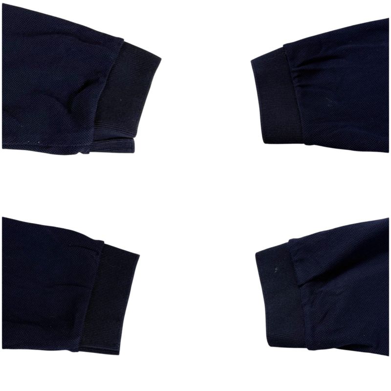 Gucci GG Embroidery 3/4 Length Polo Shirt S Navy Blue