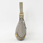 Loewe New Road Line Anagram Bag Silver Canvas Leather Gold — view 4