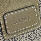Loewe New Road Line Anagram Bag Silver Canvas Leather Gold — view 5