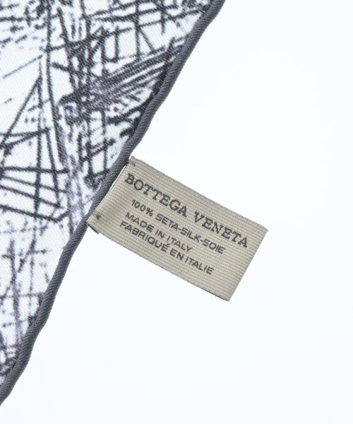 Bottega Veneta Bandana Scarf Silk Black White