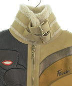 Fendi Jacket Leather Beige
