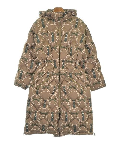 Hermes Down Coat Polyester Brown