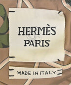 Hermes Down Coat Polyester Brown