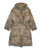 Hermes Down Coat Polyester Brown