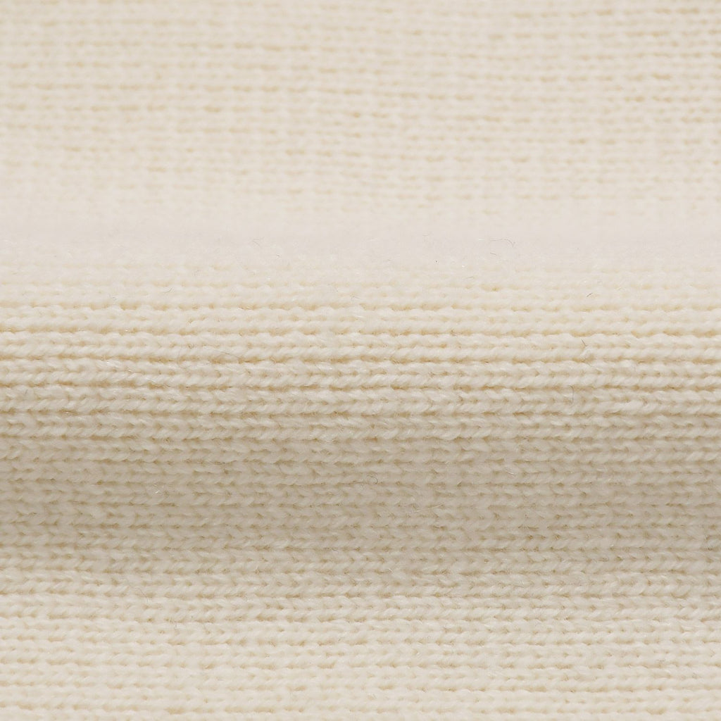 Chanel Logo Embroidery CC Scarf Tobi Quilted Pattern Wool Cashmere Ivory Gold — view 6