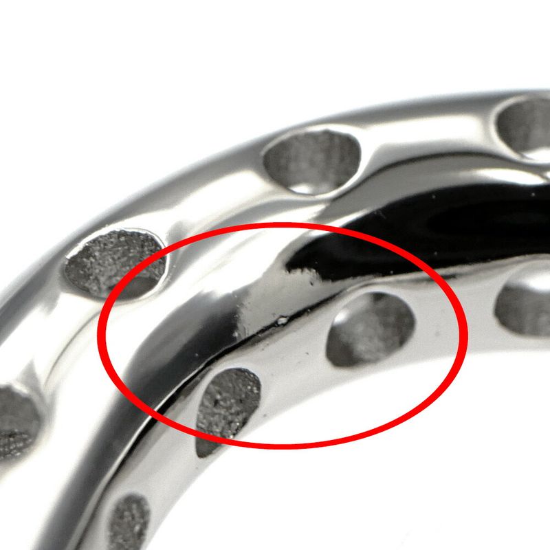 Hermes Mini Chaine D'ancre Perforet Twilly Ring Permanent Brass Silver