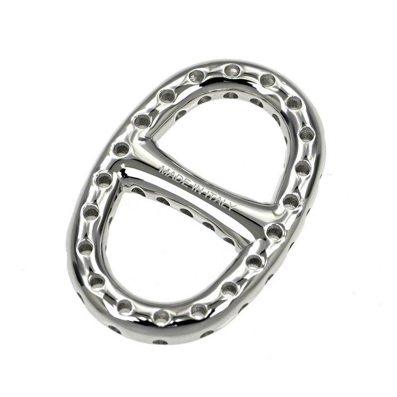 Hermes Mini Chaine D'ancre Perforet Twilly Ring Permanent Brass Silver