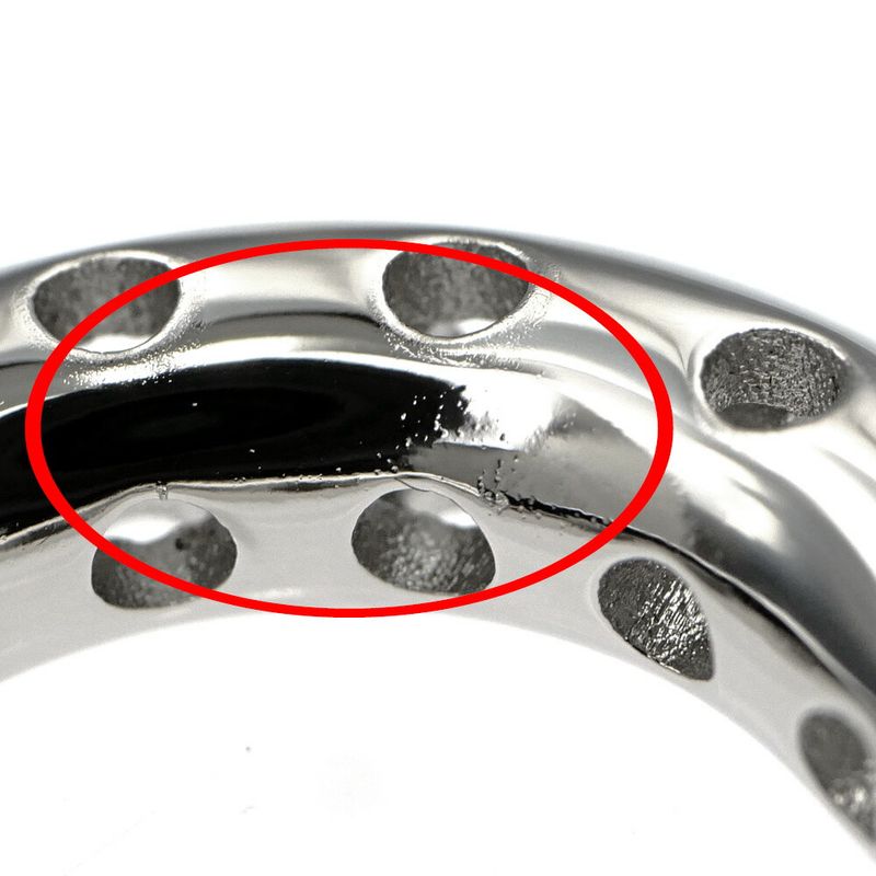 Hermes Mini Chaine D'ancre Perforet Twilly Ring Permanent Brass Silver