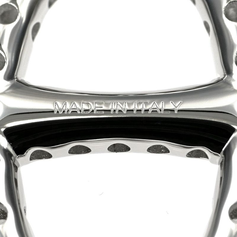 Hermes Mini Chaine D'ancre Perforet Twilly Ring Permanent Brass Silver