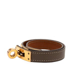 Hermes Kelly Double Tour Gray Brown Leather Plated Graybrown