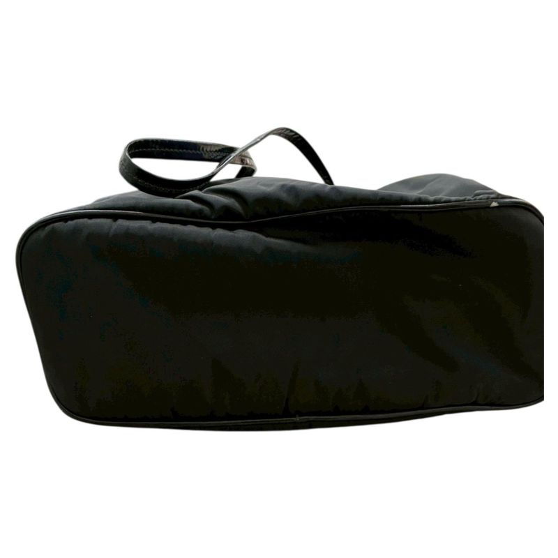 Prada Triangle Logo Tessuto Black Nylon Tote Shoulder Bag