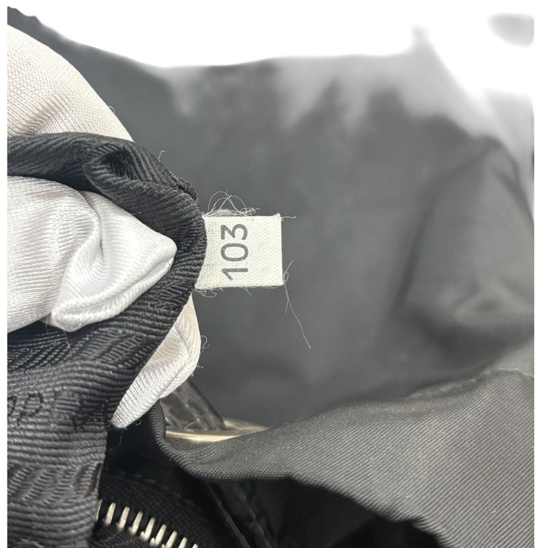 Prada Triangle Logo Tessuto Black Nylon Tote Shoulder Bag