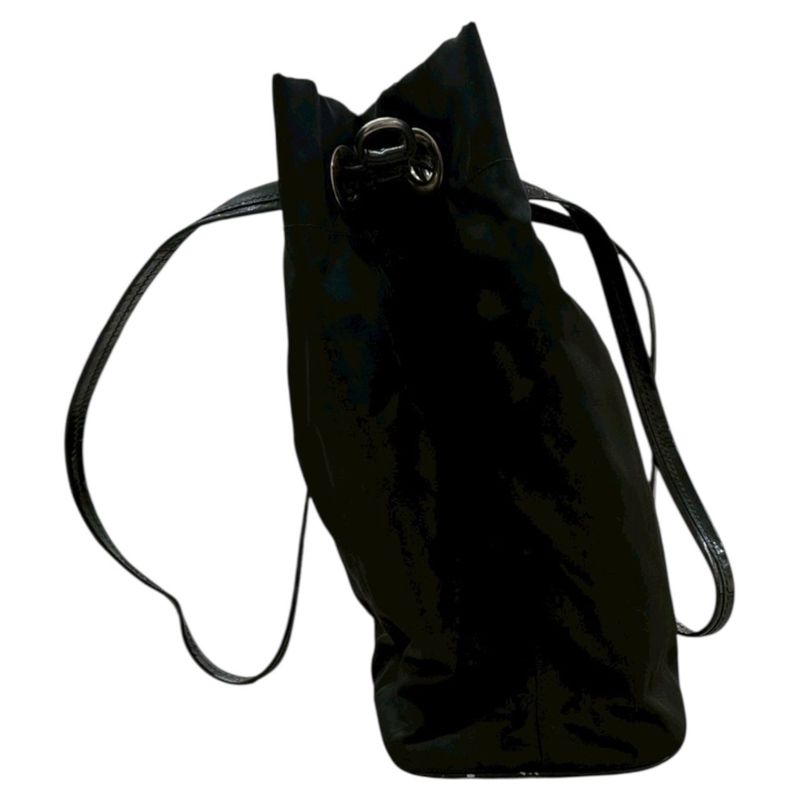 Prada Triangle Logo Tessuto Black Nylon Tote Shoulder Bag