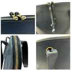 Chanel Big CC Logo Navy Gold Leather Tote