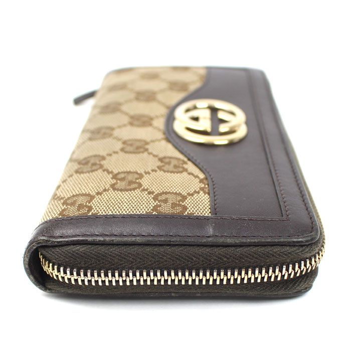 Gucci Ski Interlocking Wallet Beige Brown