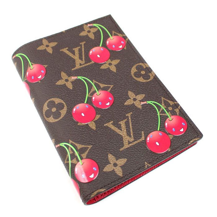 Louis Vuitton Couverture Passport MM Case Monogram Cherry