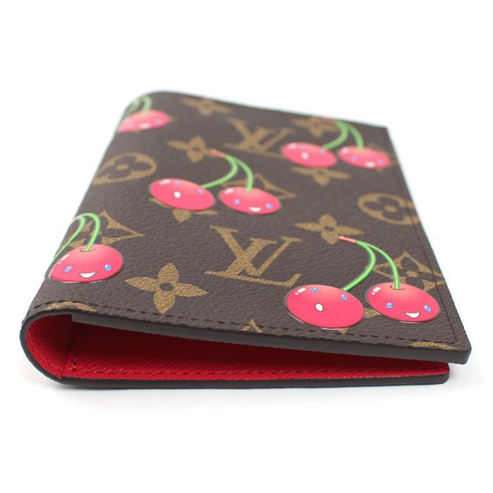 Louis Vuitton Couverture Passport MM Case Monogram Cherry