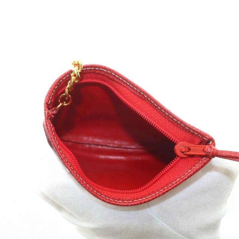 Loewe Coin Case Leather Anagram Red