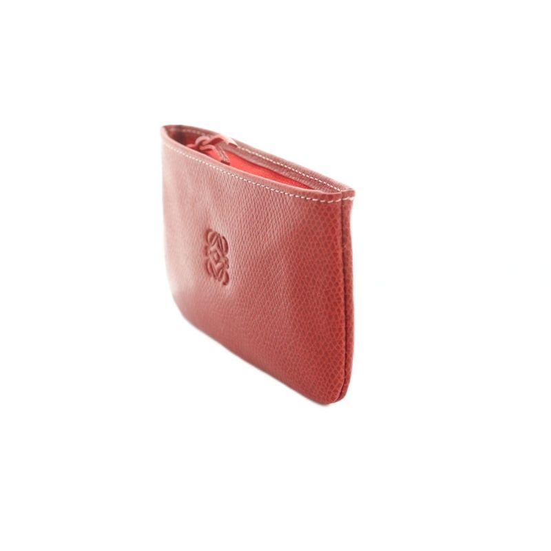 Loewe Coin Case Leather Anagram Red