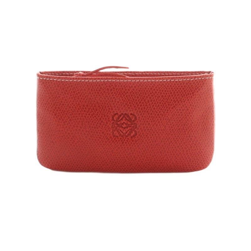 Loewe Coin Case Leather Anagram Red