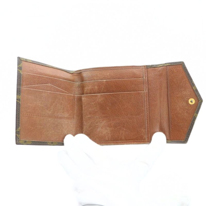 Louis Vuitton Porte Monnaie Cult Cles Trifold Wallet Leather Monogram