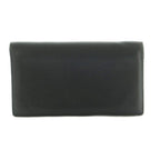 Bvlgari Wallet Bifold Coin Purse Leather Black