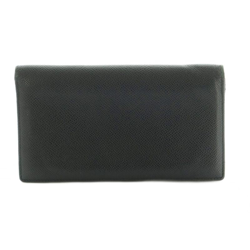 Bvlgari Wallet Bifold Coin Purse Leather Black
