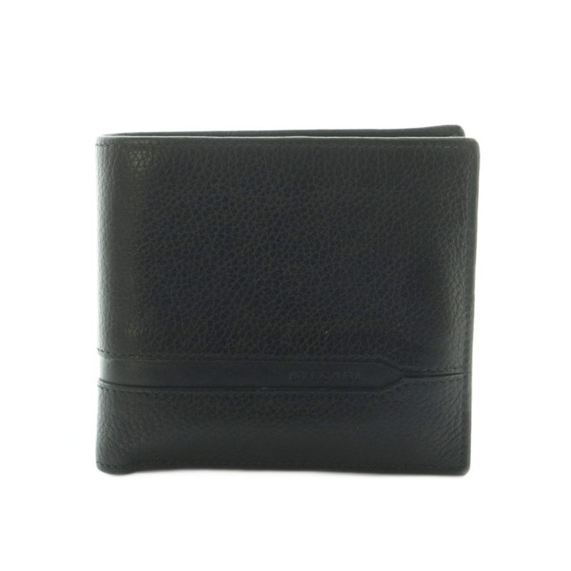 Bvlgari Wallet Bifold Coin Purse Leather