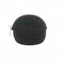 Bottega Veneta Coin Purse Intrecciato Leather Black