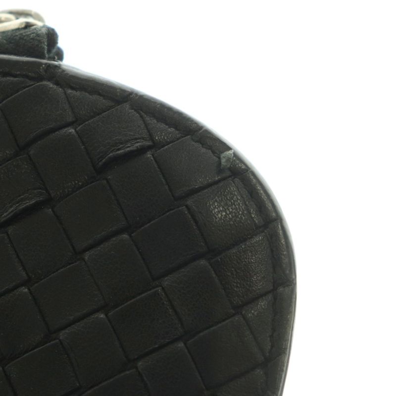 Bottega Veneta Coin Purse Intrecciato Leather Black