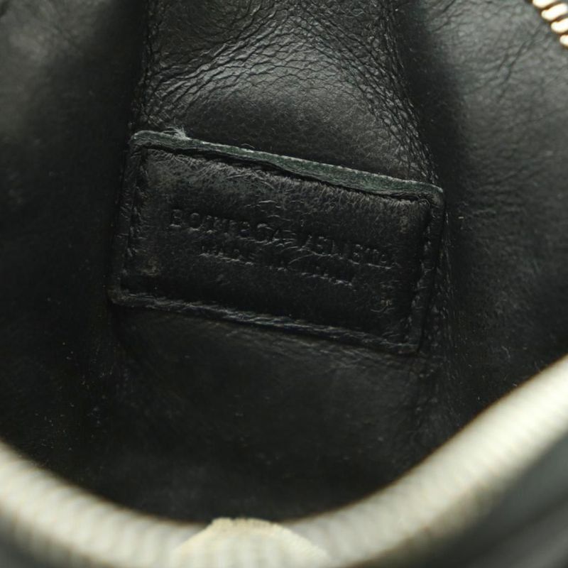 Bottega Veneta Coin Purse Intrecciato Leather Black