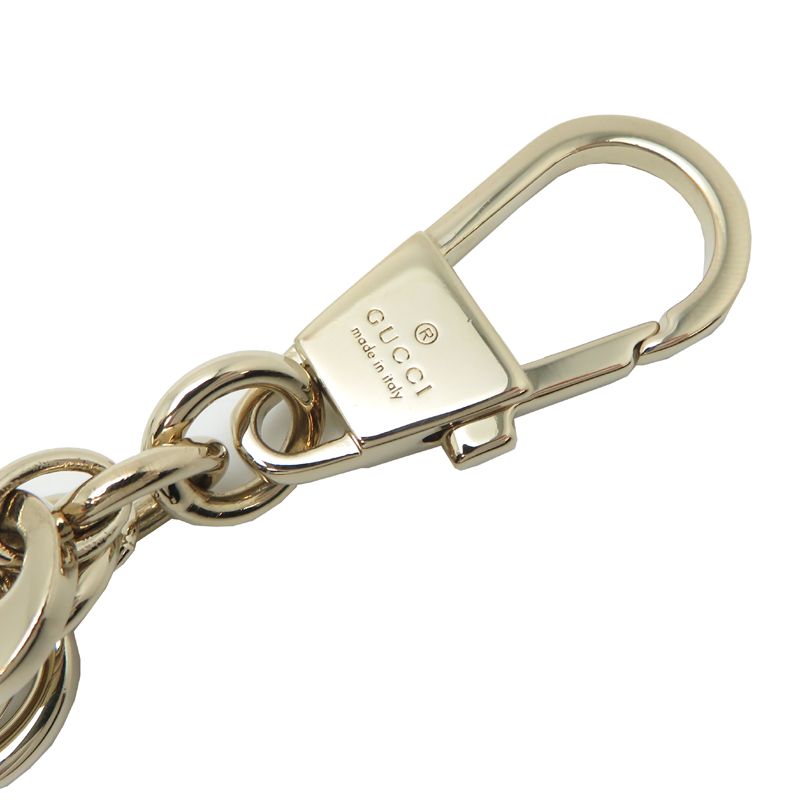 Gucci Key Holder Gold Navy