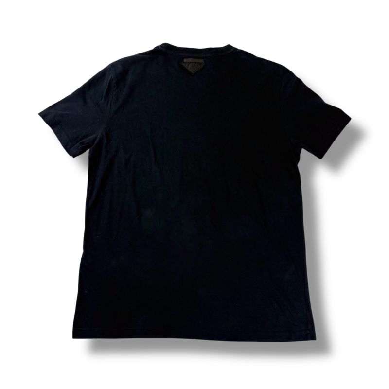 Prada T-Shirt Camouflage Back Triangle Logo Black