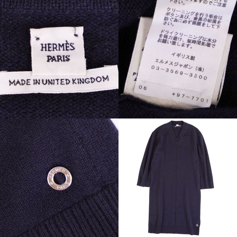 Hermes Knit Dress Long Sleeve Cashmere