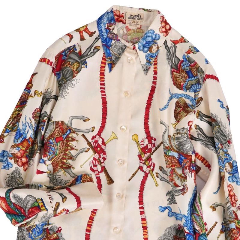 Hermes Vintage Shirt Blouse Long Sleeve Condition Description