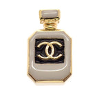 Chanel CC Logo Earrings Metal White Gold