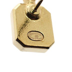 Chanel CC Logo Earrings Metal White Gold