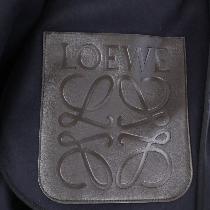 Loewe Zip Up Hooded 48 Hoodie ) Navy